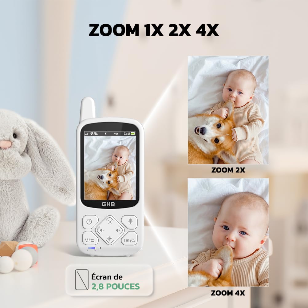 ghb-video-babyphone-2-8-720p-moniteur-b-b-vox-berceuses image 2