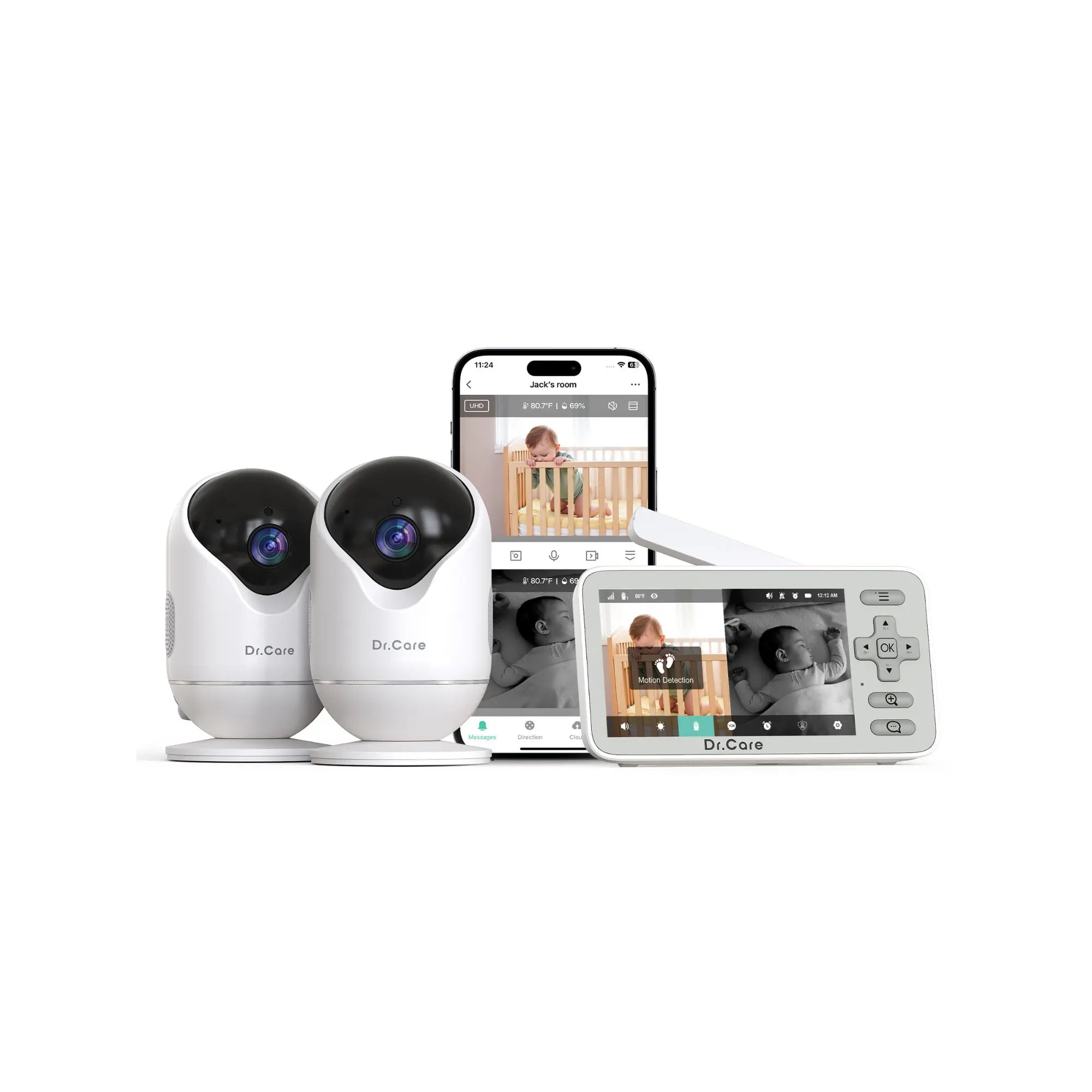 dr-care-vistaview-lite-sbm005-babyphone-2-cam-ras-cran-partag image 1