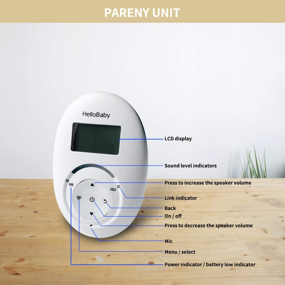 hellobaby-hb180-babyphone-audio-dect-double-sens-port-e-300m image 3