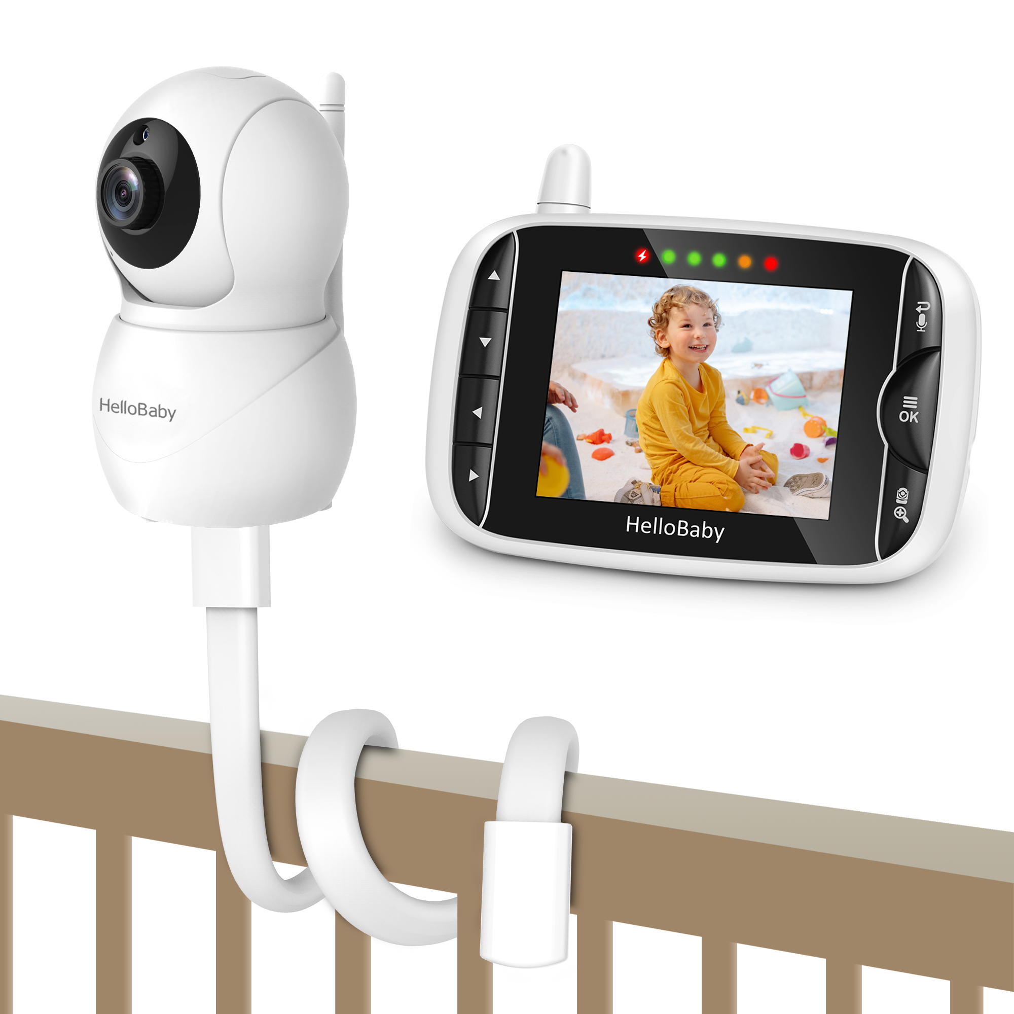 hellobaby-hb66-pro-babyphone-vid-o-3-2-pouces-4-cam-ras-sans-wifi image 8
