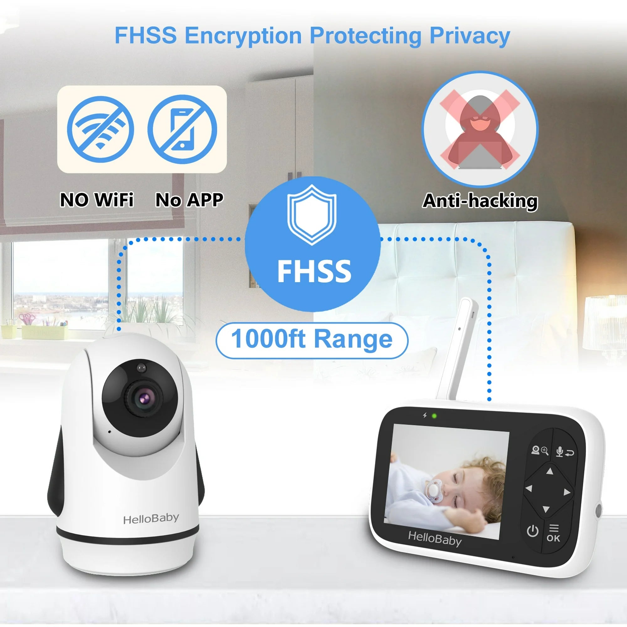 hellobaby-hb6336-babyphone-vid-o-avec-support-3-2-vision-nocturne image 5