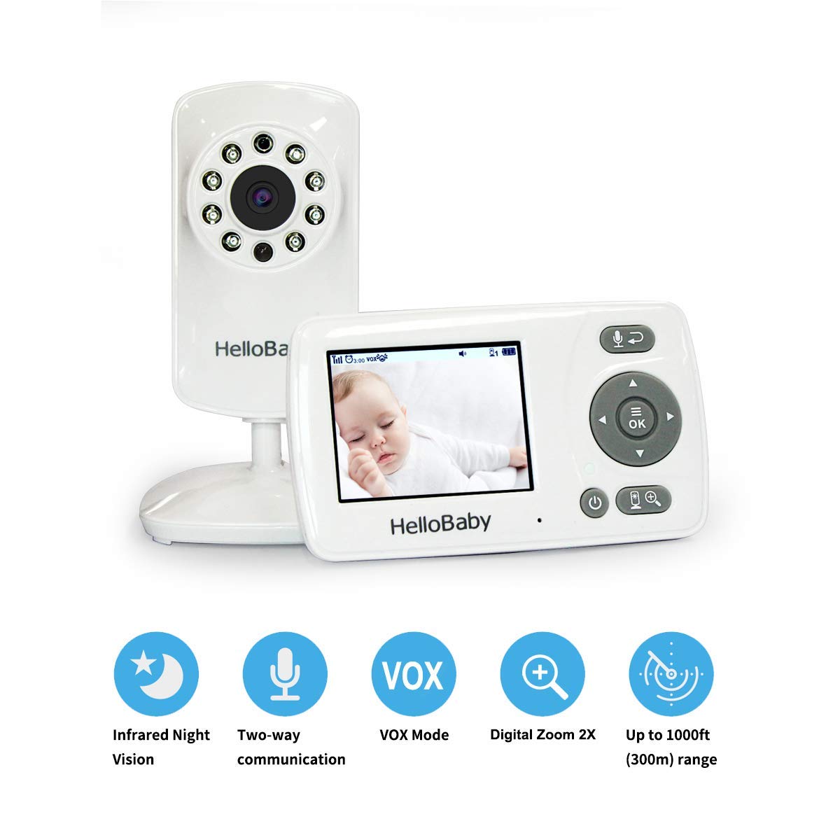 hellobaby-hb30-babyphone-vid-o-cran-2-4-vision-nocturne image 4