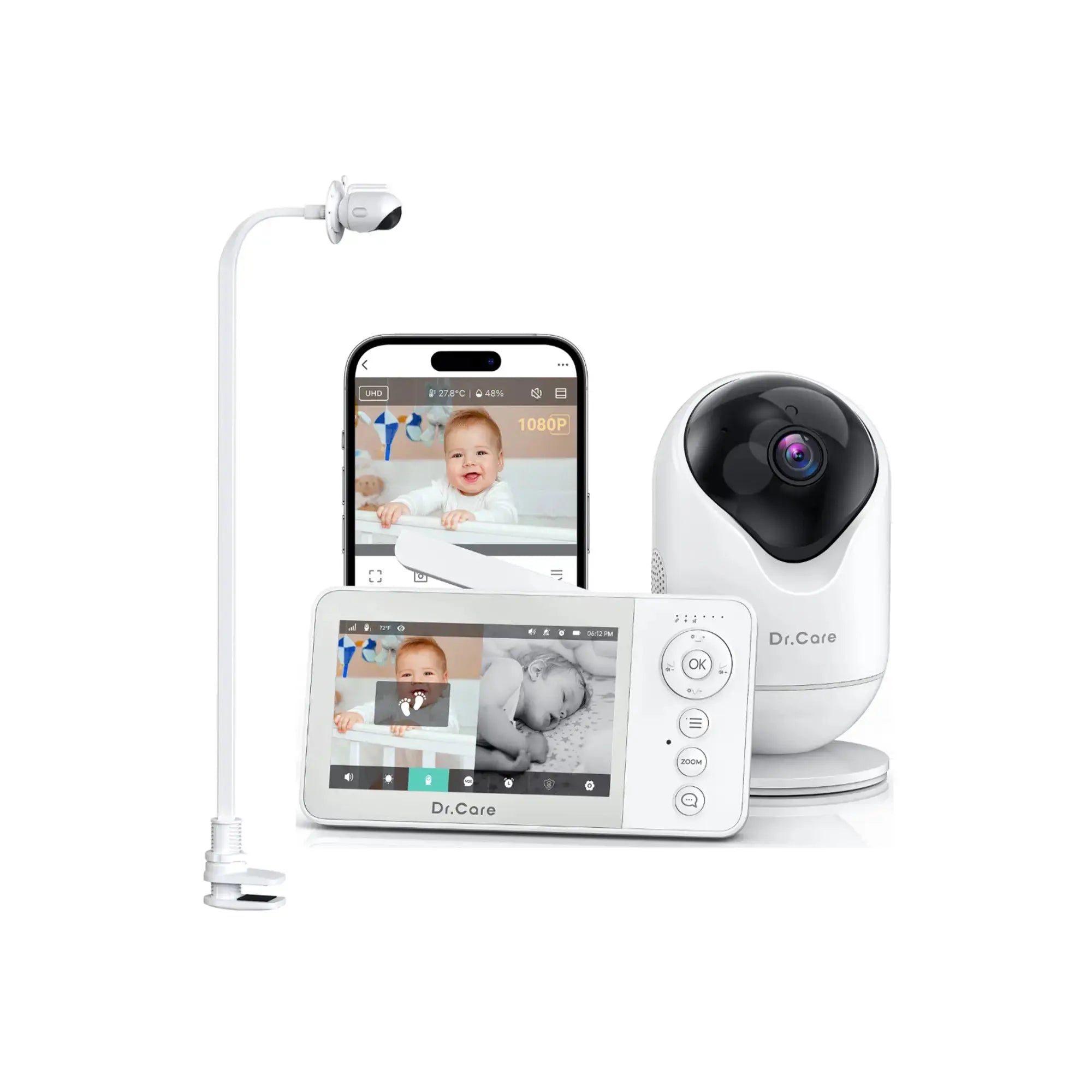 dr-care-vistaview-lite-rb-sbm002-babyphone-cam-ra-4-2-chambres image 1