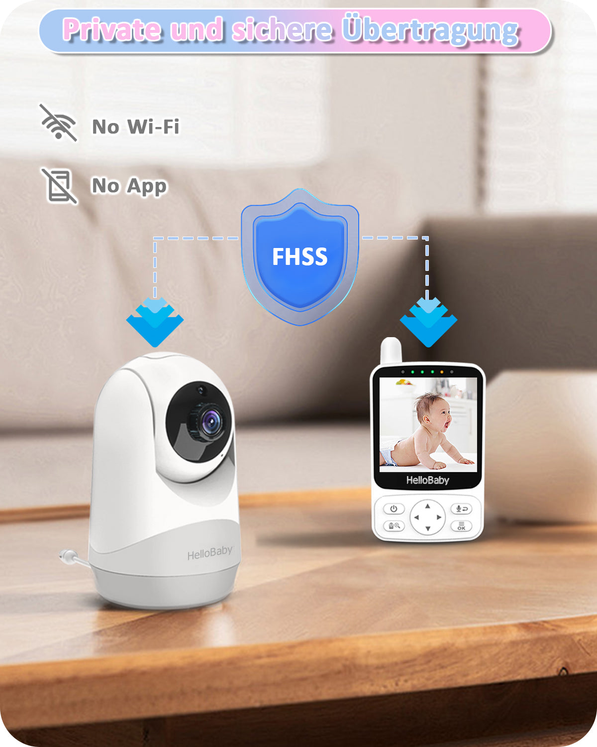 hellobaby-hb6240-babyphone-vid-o-avec-pied-cran-ips image 3