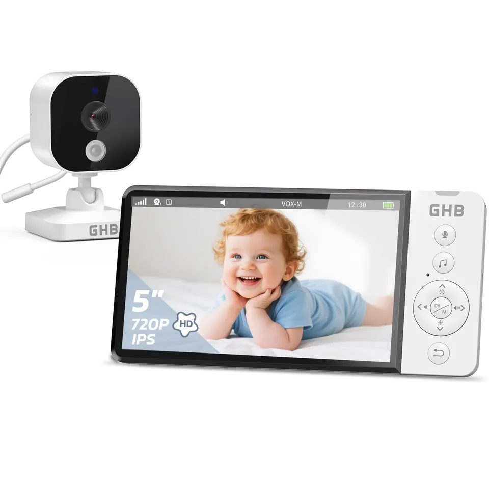 ghb-video-babyphone-5-720p-moniteur-b-b-5000-mah-temp-rature image 1