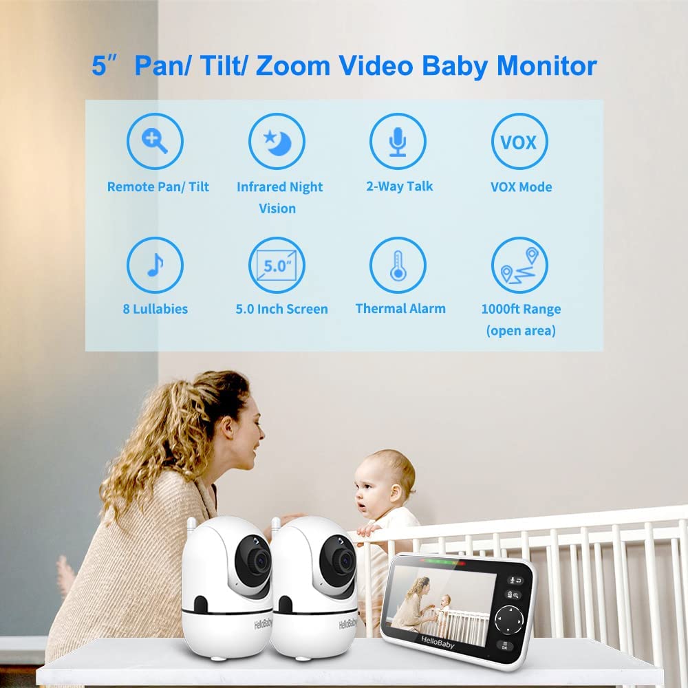 hellobaby-hb6550-2-babyphone-5-2-cam-ras-supports image 2