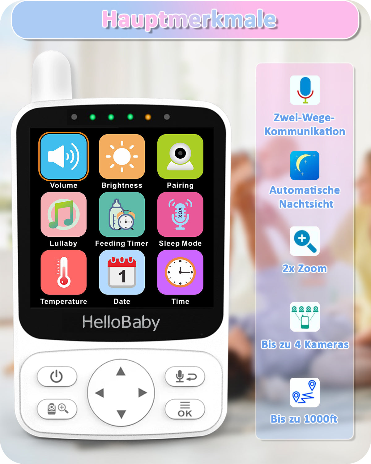 hellobaby-hb6240-babyphone-vid-o-avec-pied-cran-ips image 4