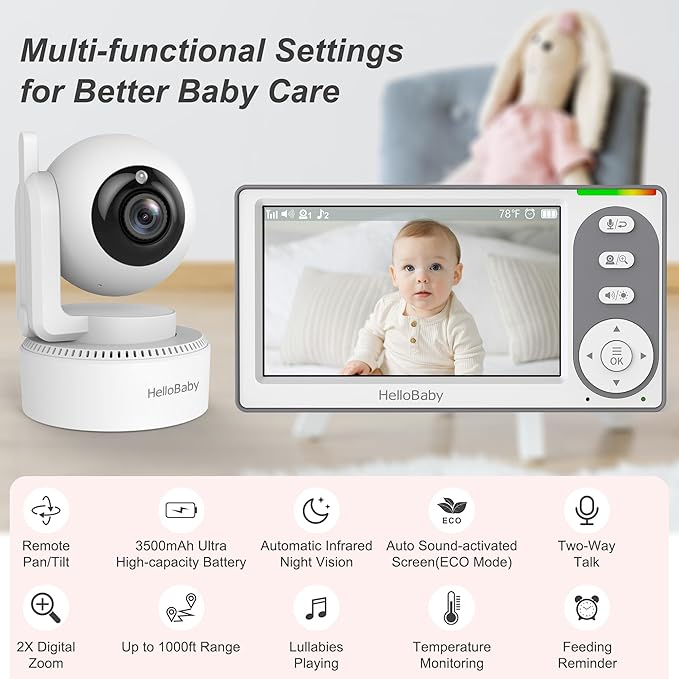 hellobaby-hb6148-babyphone-vid-o-4-3-30h-sans-wifi image 4