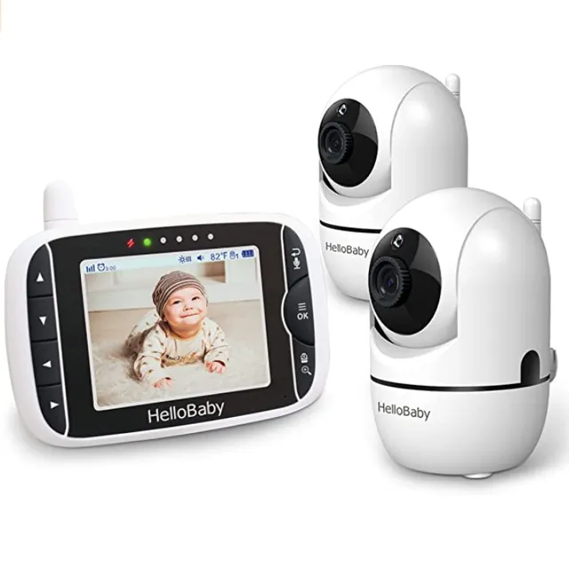 hellobaby-hb65-2-babyphone-vid-o-2-cam-ras-cran-3-2-ptz image 1