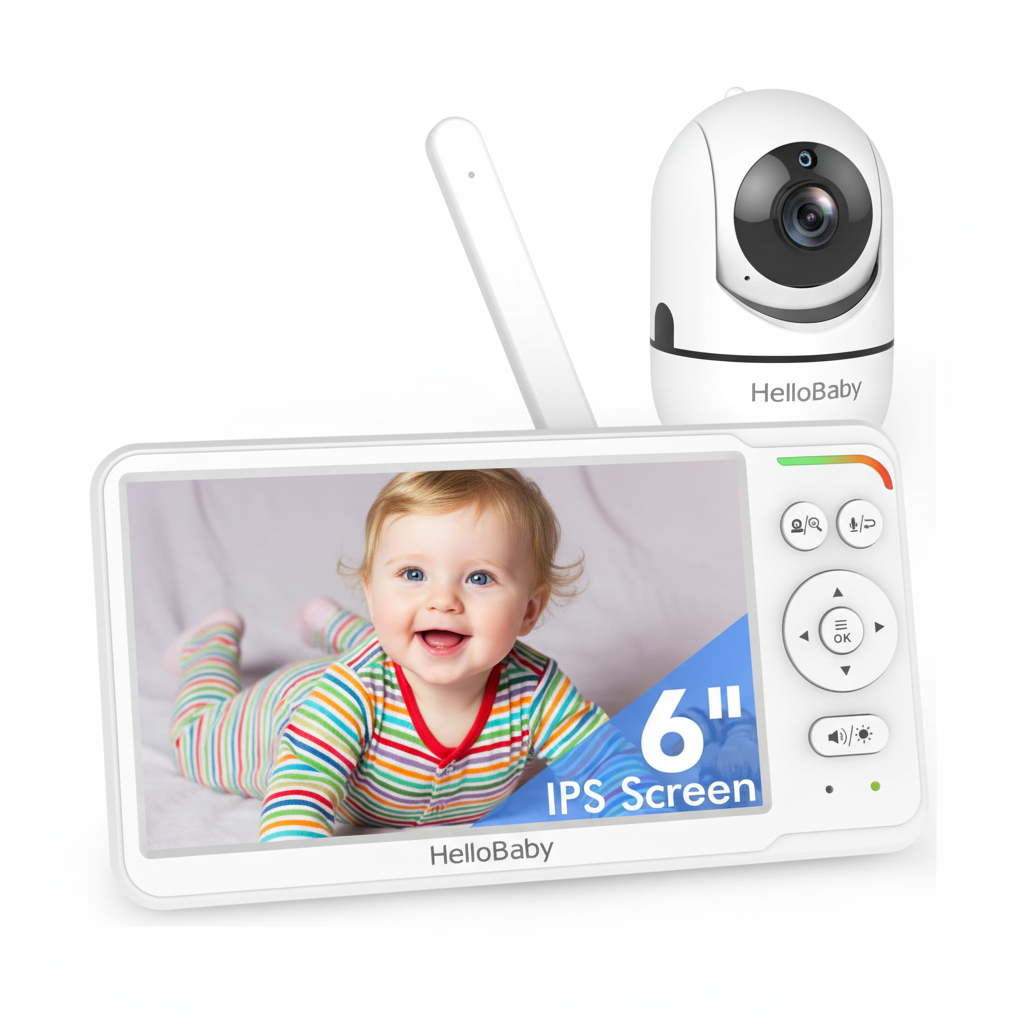 hellobaby-hb6560-babyphone-vid-o-6-ips-1-cam-ra-sans-wifi image 1