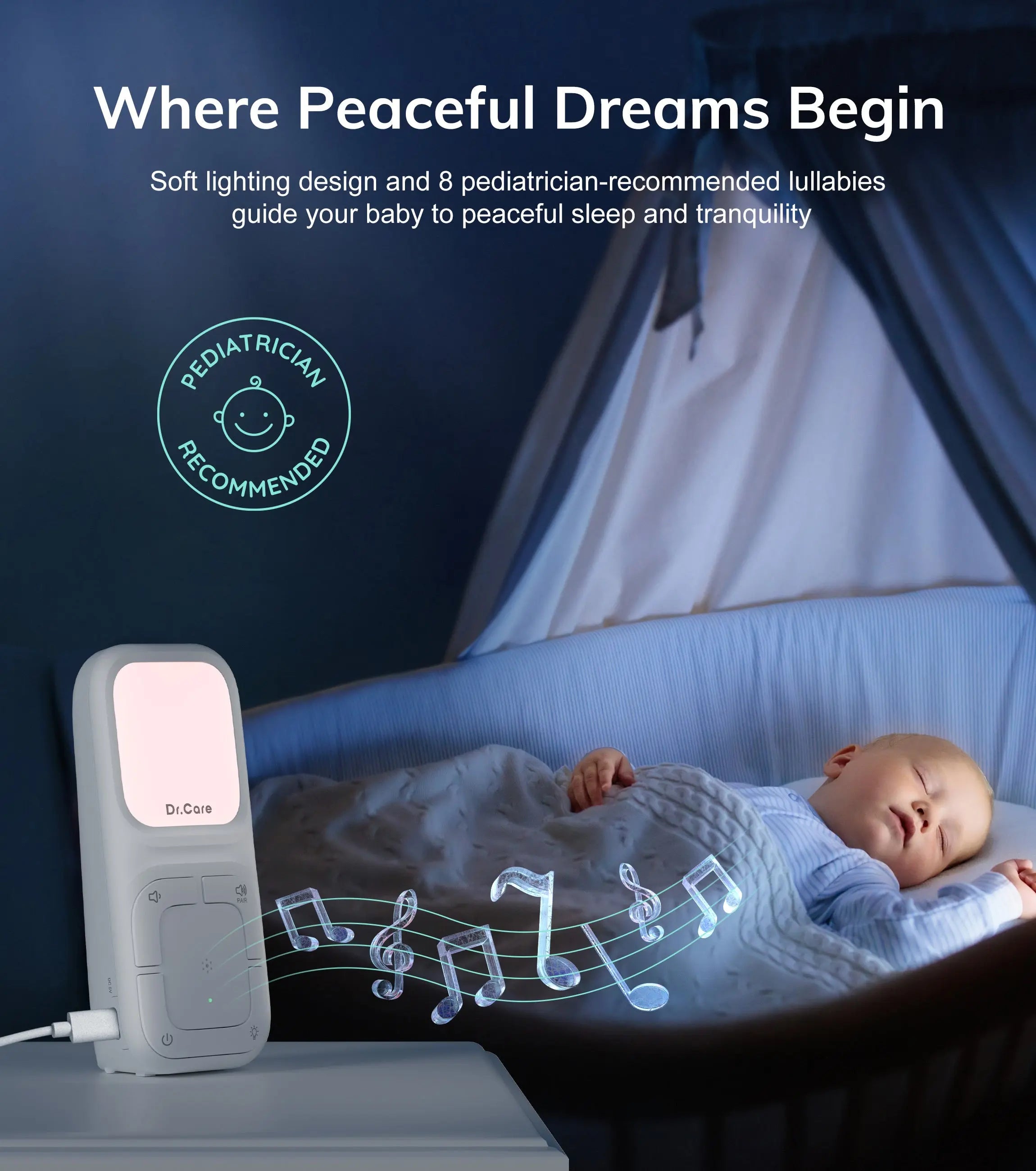 dr-care-neo-abm001-babyphone-audio-veilleuse-temp-rature image 5