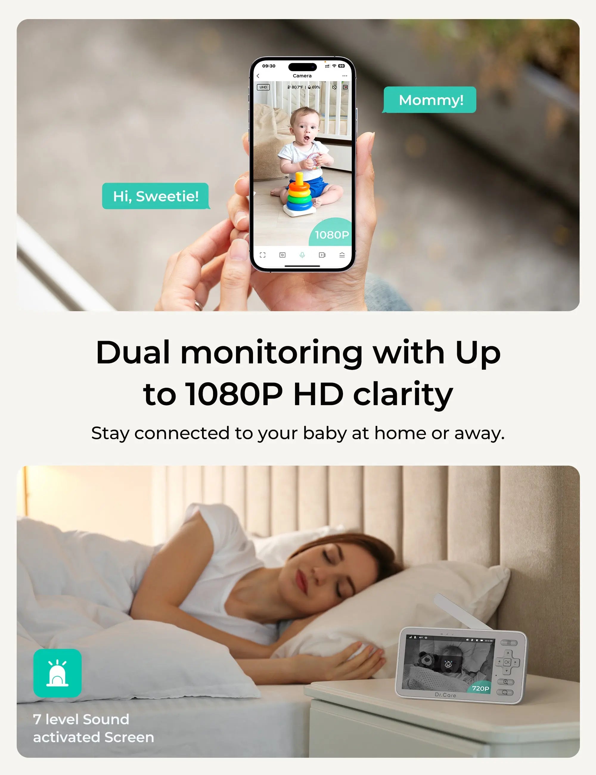 dr-care-smart-baby-monitor-sbm005-babyphone-vid-o-4-pouces-1080p image 5