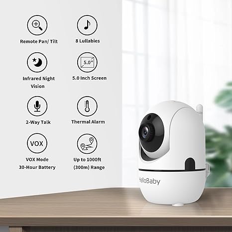 hellobaby-hb6550-3-babyphone-vid-o-5-3-cam-ras-sans-wifi image 3