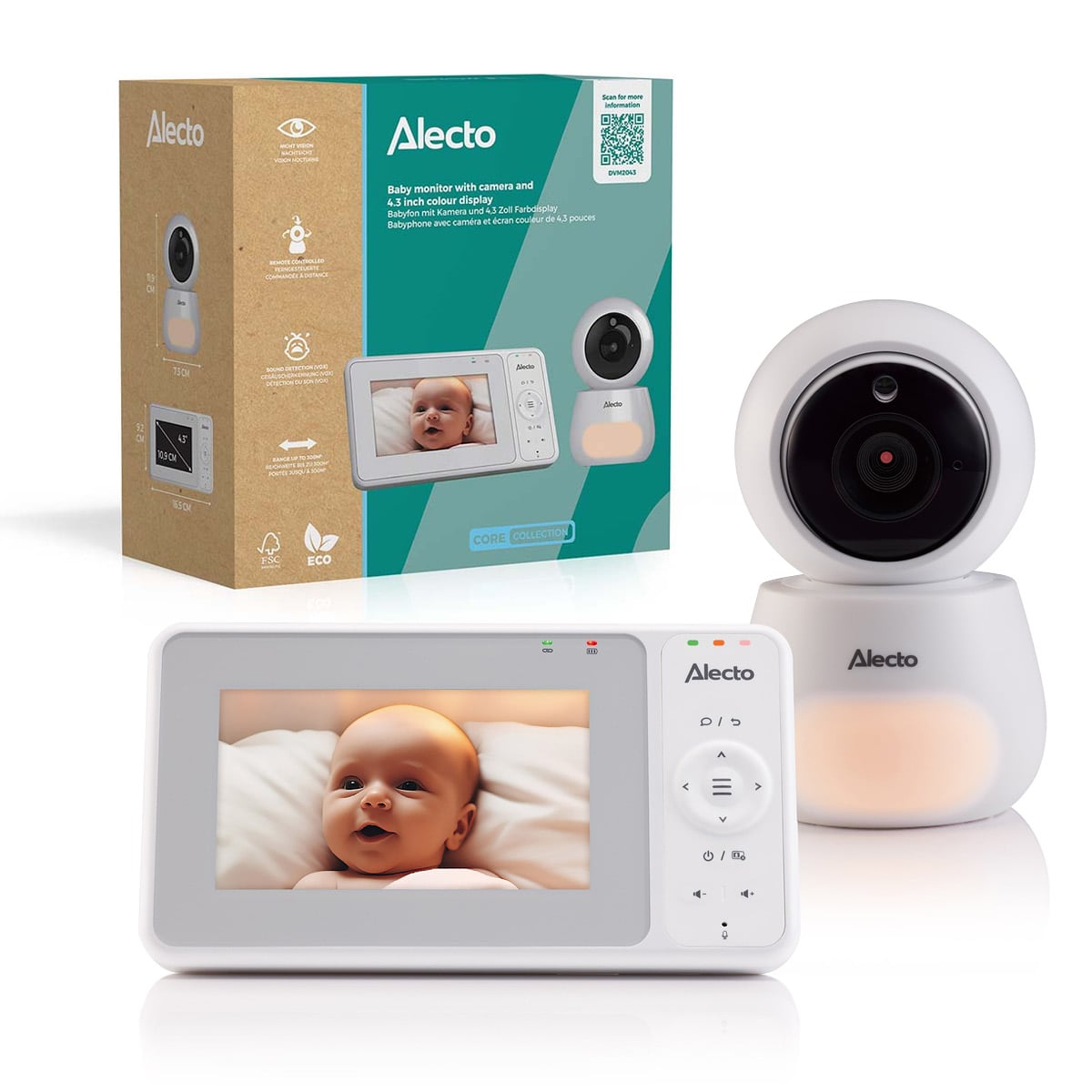 alecto-dvm2043-babyphone-vid-o-4-3-vision-nocturne-blanc image 5