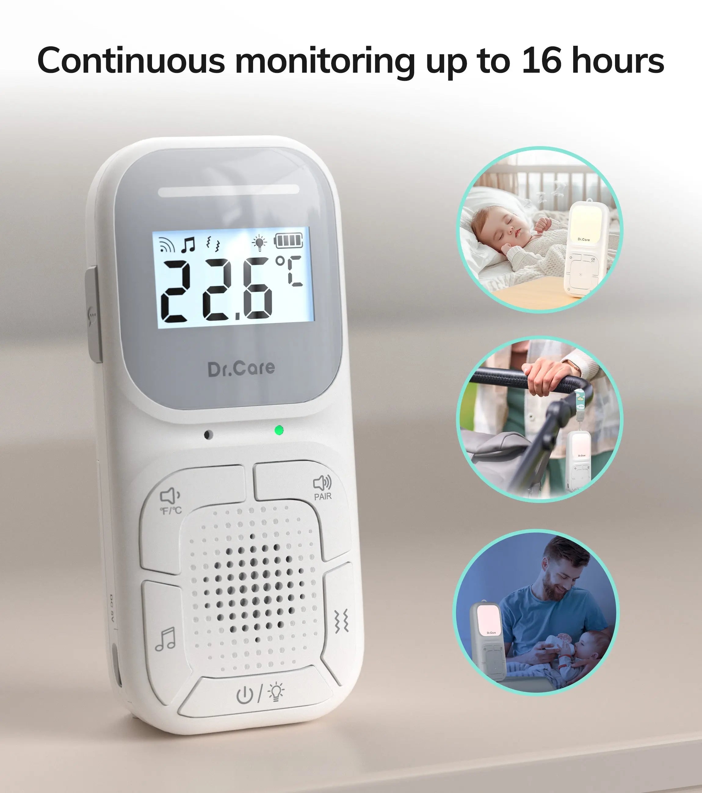 dr-care-neo-go-abm002-babyphone-audio-vox-veilleuse-300m image 6