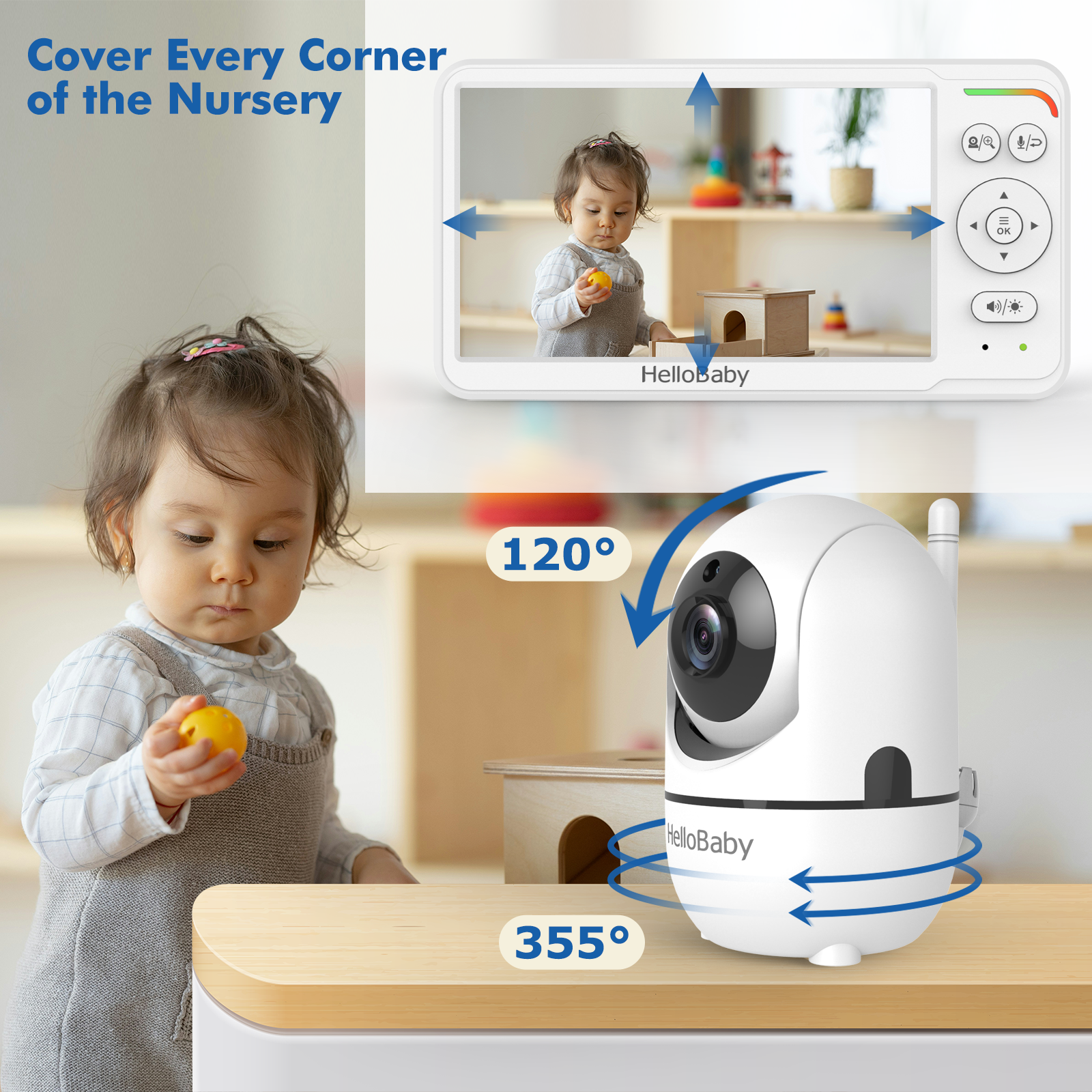 hellobaby-hb6560-babyphone-vid-o-6-pouces-avec-support image 5