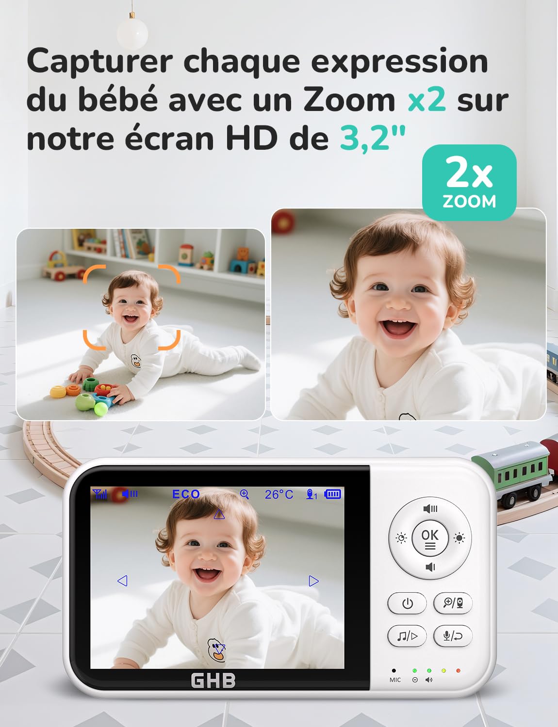 ghb-video-babyphone-babyphone-vid-o-3-2-vox-2100-mah image 2