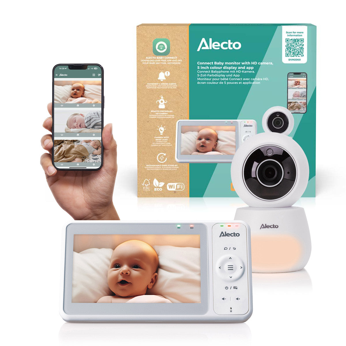 alecto-dvm-dvm2060-babyphone-cam-ra-full-hd-5-pouces-appli image 1