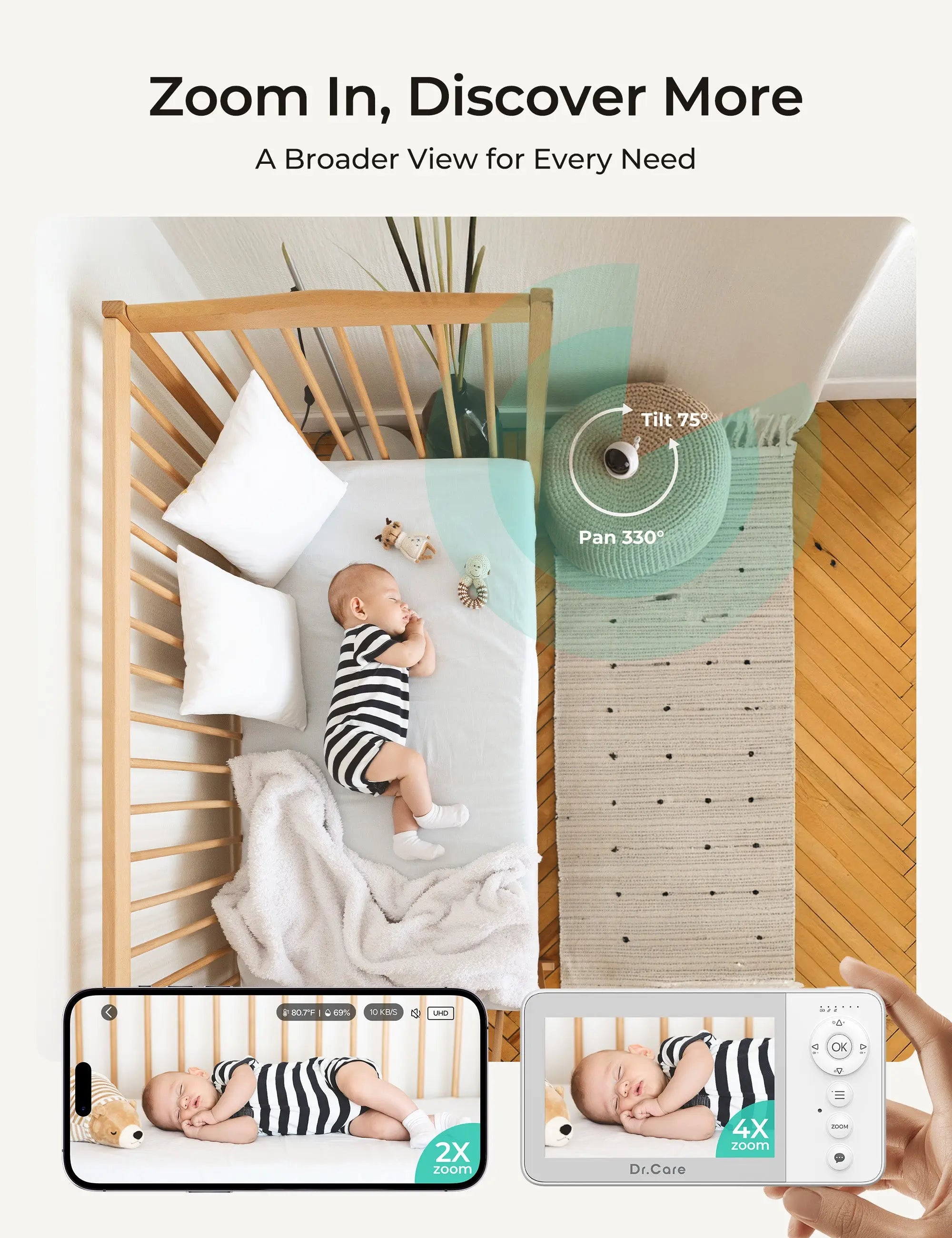 dr-care-vistaview-lite-rb-sbm002-babyphone-vid-o-pied-de-sol image 6