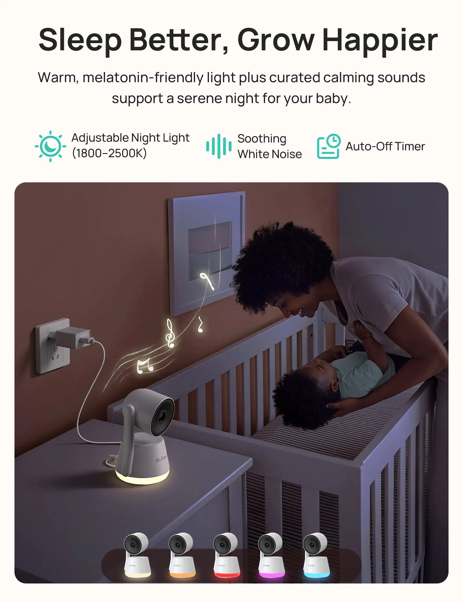 dr-care-lumiview-plus-sbm006-babyphone-2-cam-ras-pied-de-sol image 6