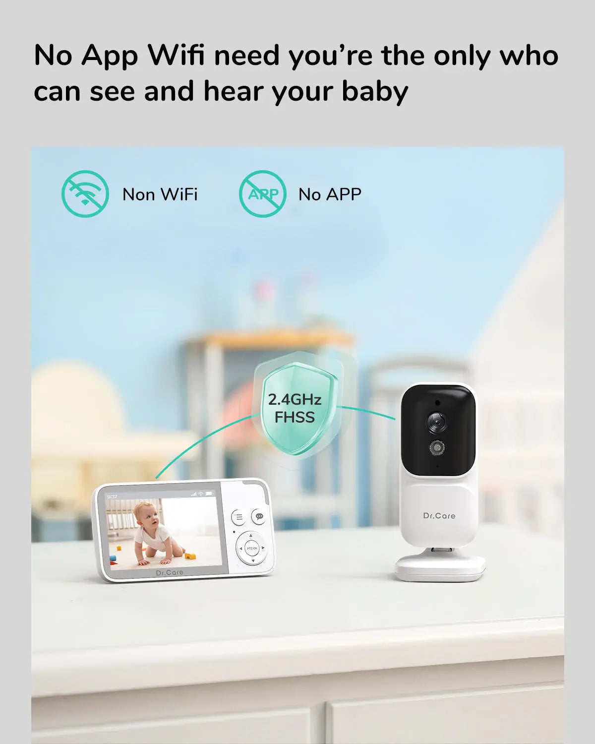 dr-care-neoview-bbm003-babyphone-vid-o-1-cam-ra-3-5-hd image 2