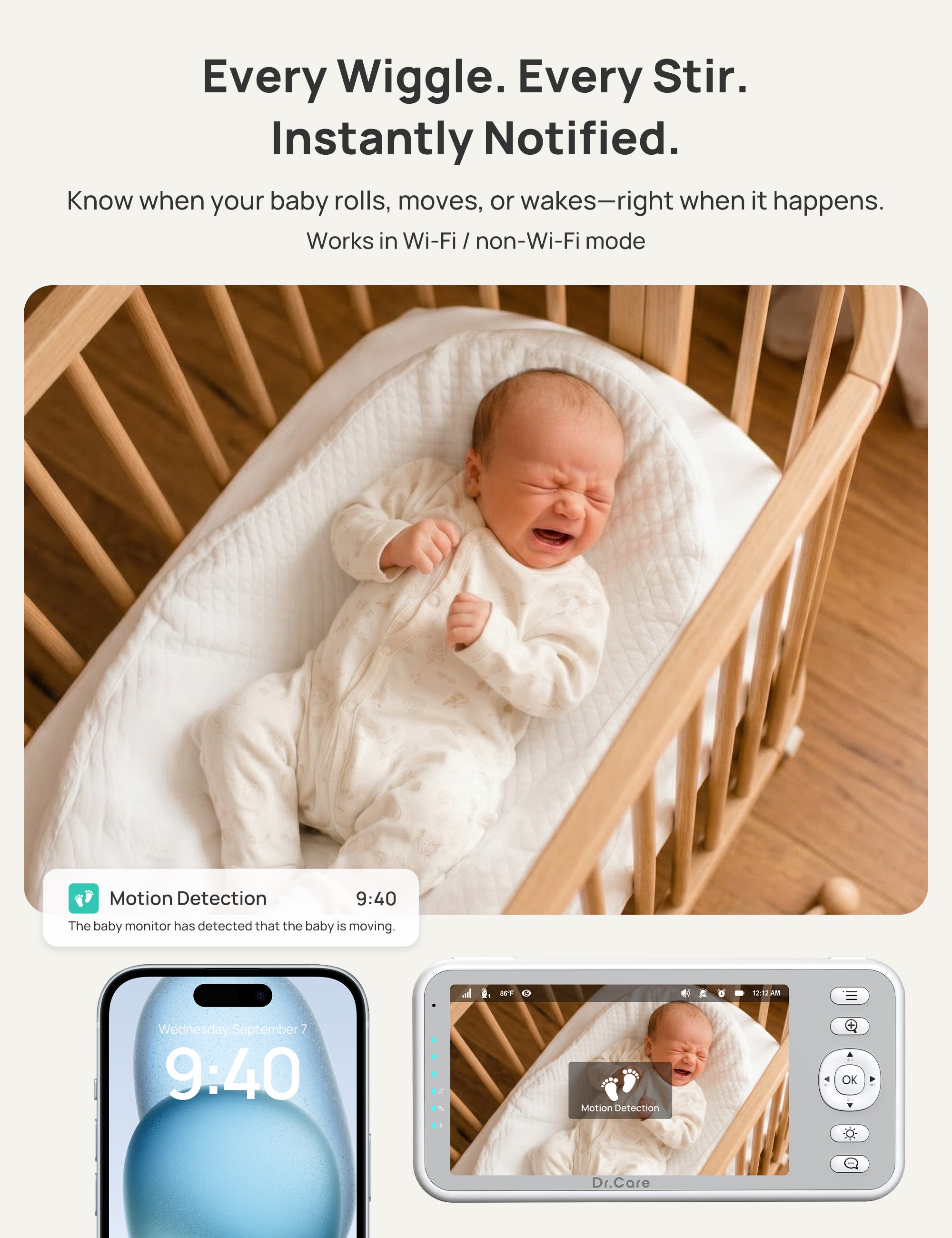 dr-care-vistaview-sbm004l-babyphone-2-cam-ras-1080p image 6