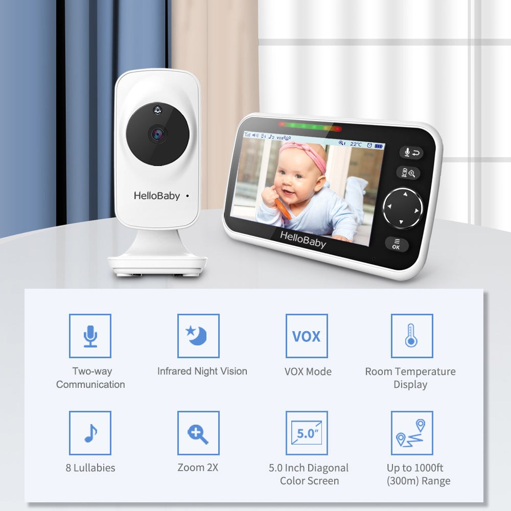 hellobaby-hb50-moniteur-b-b-vid-o-avec-support-sans-wifi image 3
