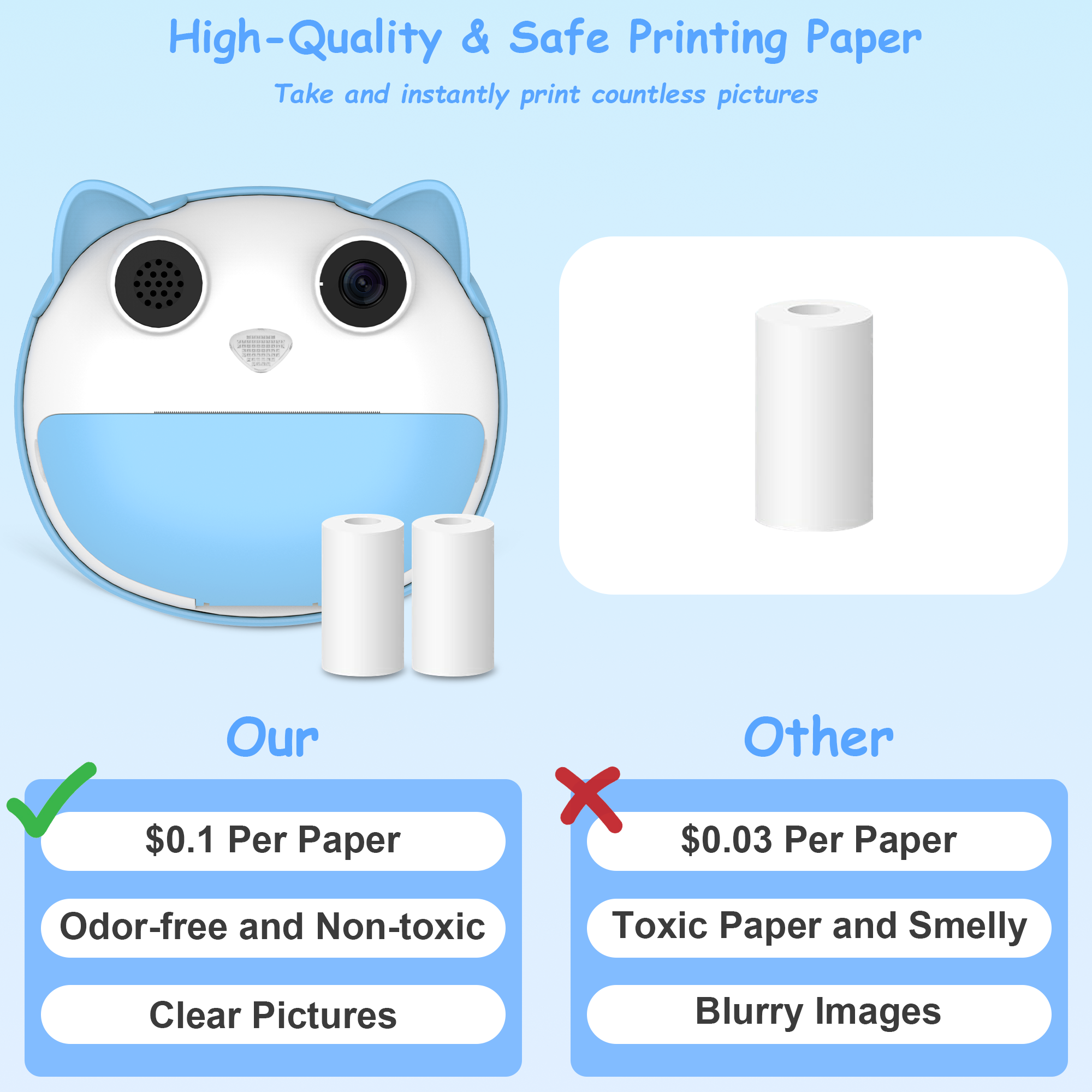 hellobaby-instant-print-appareil-photo-enfant-bleu-12mp image 5