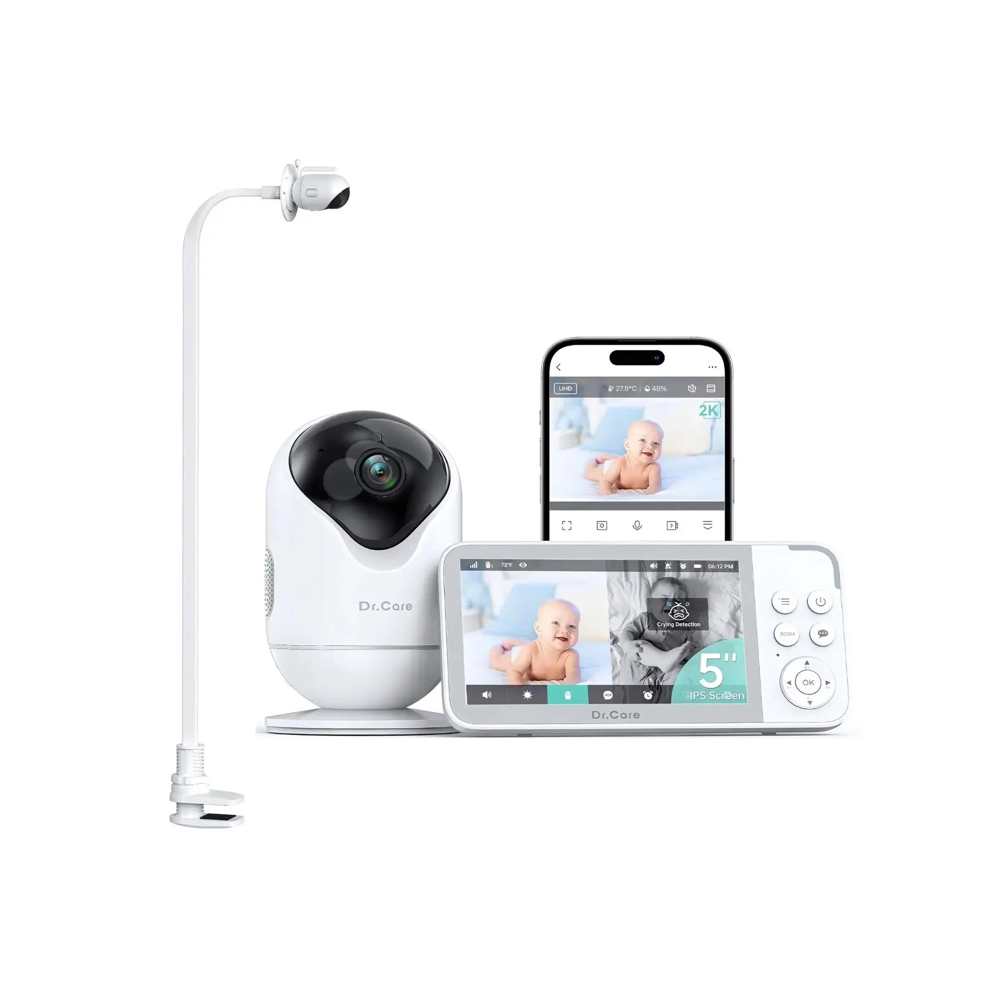 dr-care-vistaview-sbm001-babyphone-vid-o-2k-clip-lit image 1
