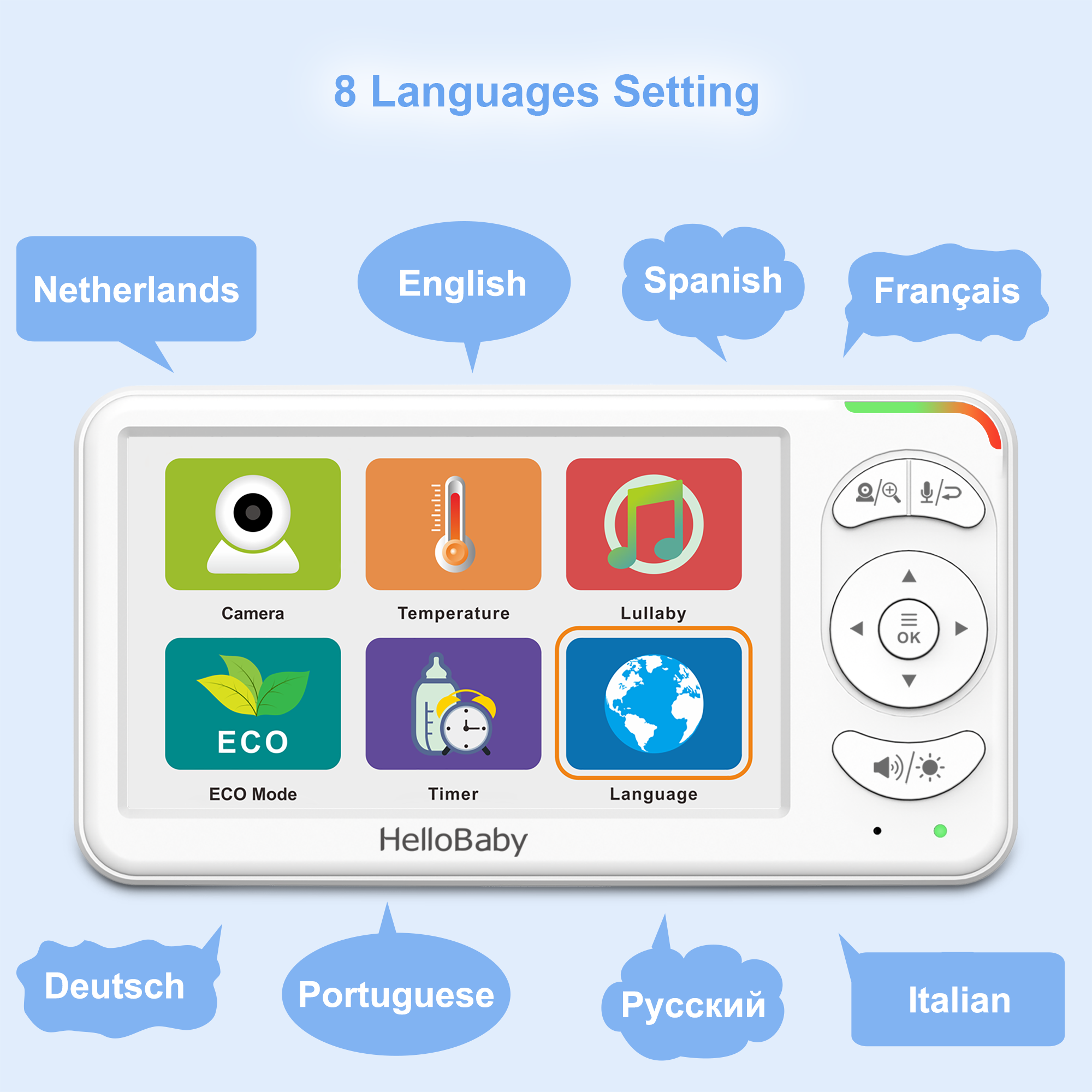 hellobaby-bbm838-babyphone-vid-o-5-sans-wifi-4000mah image 4