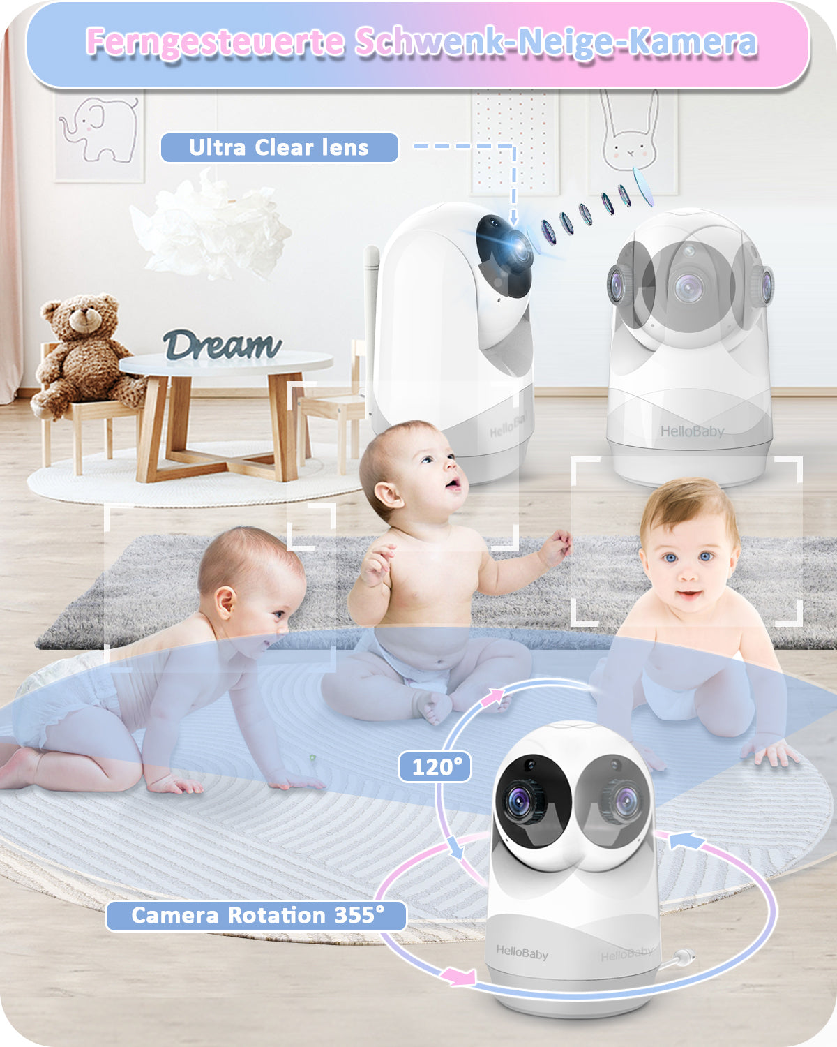 hellobaby-hb6240-babyphone-vid-o-avec-pied-cran-ips image 6