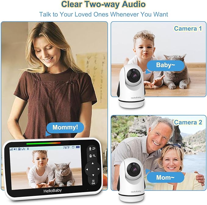 hellobaby-hb6351-2-babyphone-vid-o-2-cam-ras-cran-5-split image 4