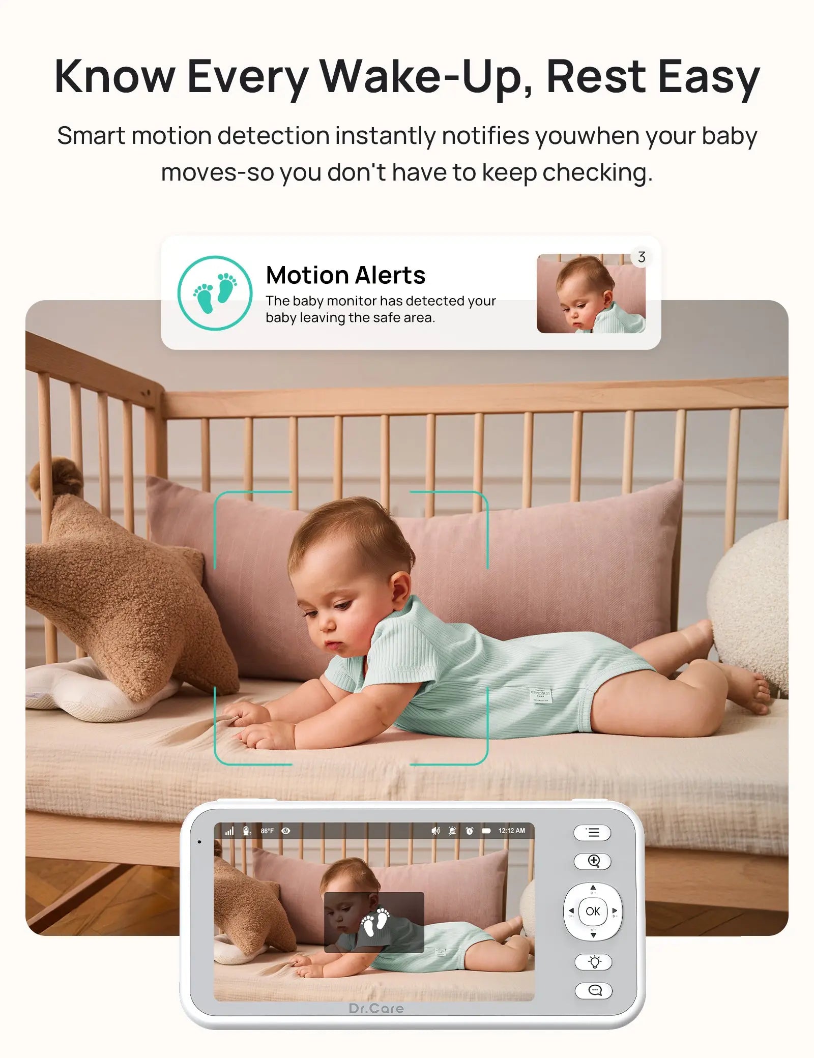 dr-care-lumiview-sbm003-babyphone-vid-o-5-pouces-2k image 6