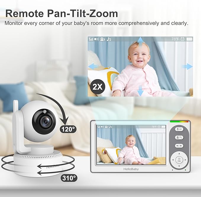 hellobaby-hb6148-babyphone-vid-o-4-3-30h-sans-wifi image 2