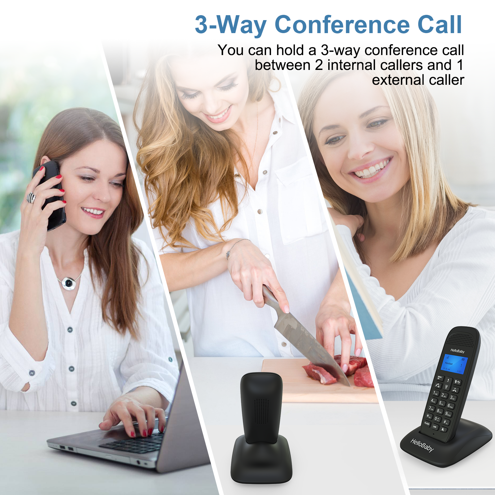 hellobaby-hb1688-3-t-l-phone-sans-fil-dect-3-combin-s image 3
