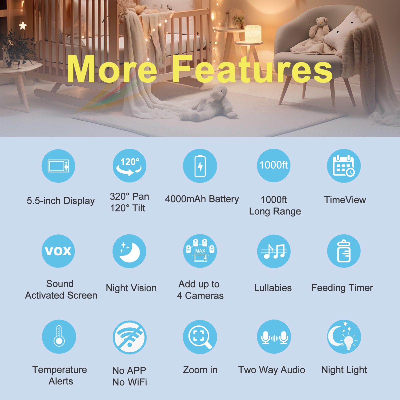 hellobaby-hb6081-babyphone-vid-o-5-5-720p-avec-support image 6