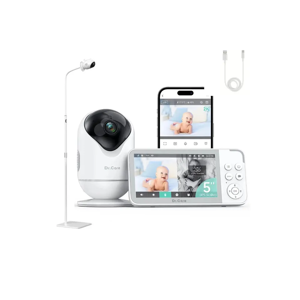 dr-care-vistaview-sbm001-babyphone-cam-ra-2k-kit-pied-sol image 1