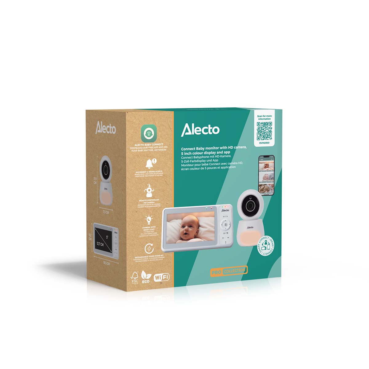alecto-dvm-dvm2060-babyphone-vid-o-bundle-2-cam-ras-nuit image 2