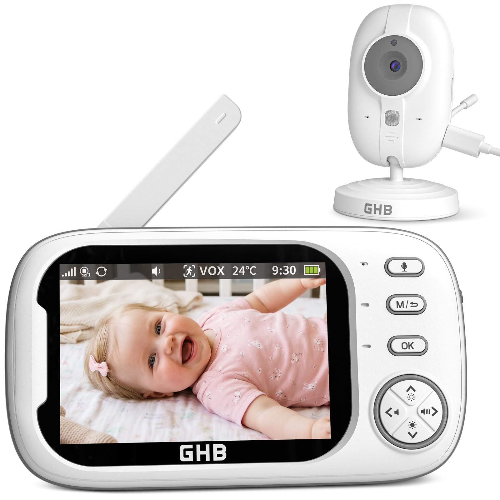 ghb-video-babyphone-3-5-lcd-babyphone-vid-o-vision-nuit-vox image 1