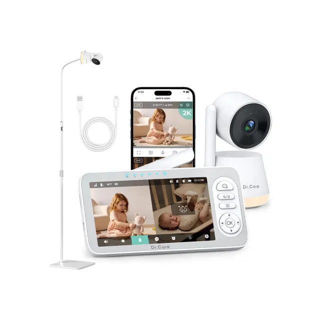 dr-care-lumiview-plus-sbm006-babyphone-vid-o-set-chambre-pied image 1