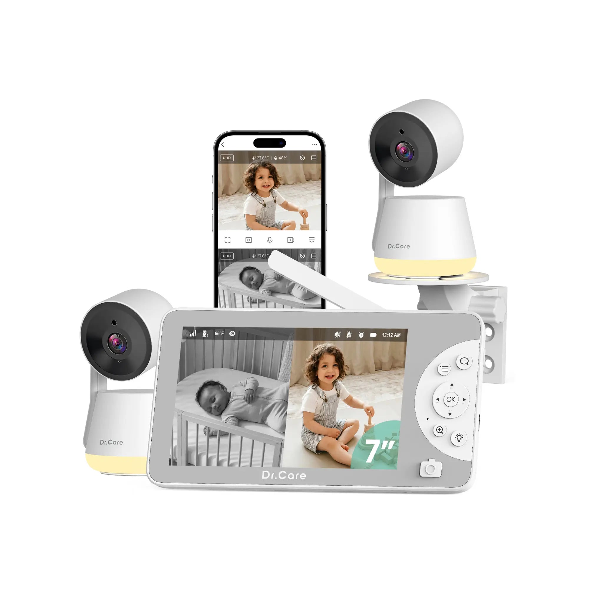 dr-care-lumiview-max-sbm009-babyphone-vid-o-7-2k-2-cam-ras image 1