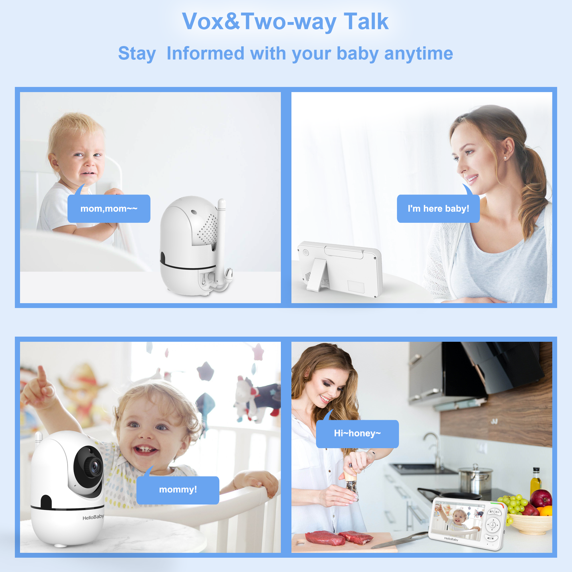 hellobaby-bbm838-babyphone-vid-o-5-sans-wifi-4000mah image 3