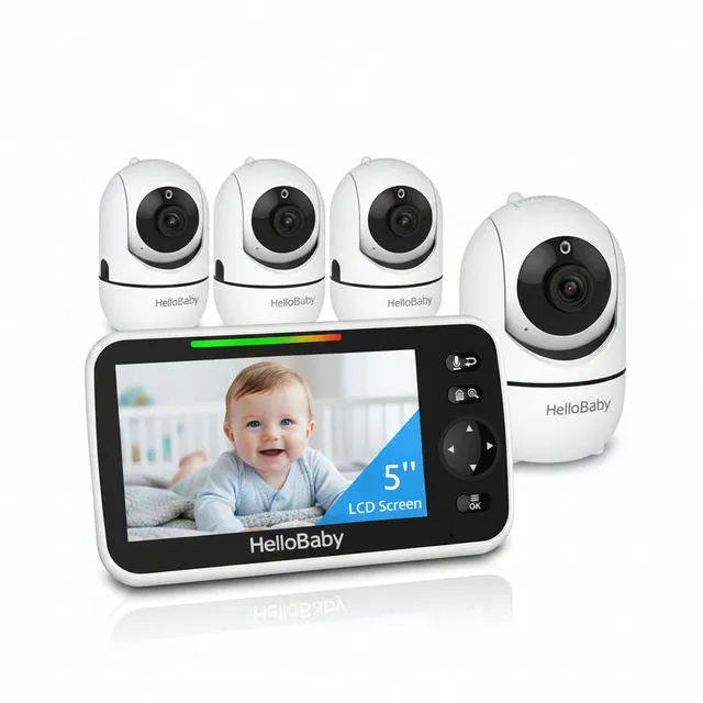 hellobaby-hb6550-4-babyphone-vid-o-5-4-cam-ras-sans-wifi image 1