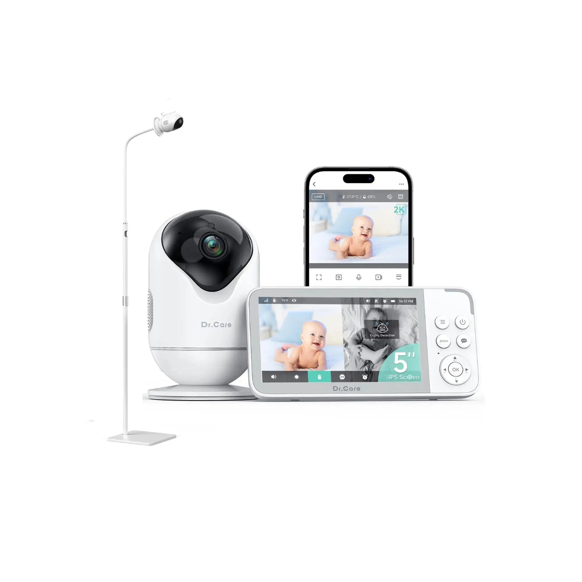 dr-care-vistaview-sbm001-babyphone-vid-o-pied-au-sol-2k image 1