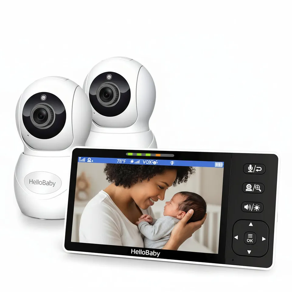 hellobaby-hb6081-2-babyphone-vid-o-720p-2-cam-ras-5-5 image 1