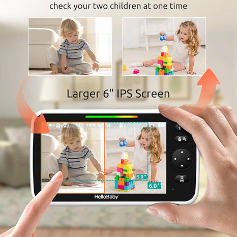 hellobaby-hb6550plus-babyphone-vid-o-6-pouces-2-cam-ras image 2