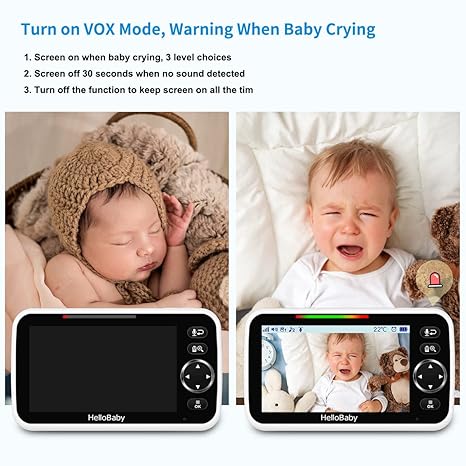 hellobaby-hb6550-4-babyphone-vid-o-5-4-cam-ras-sans-wifi image 5