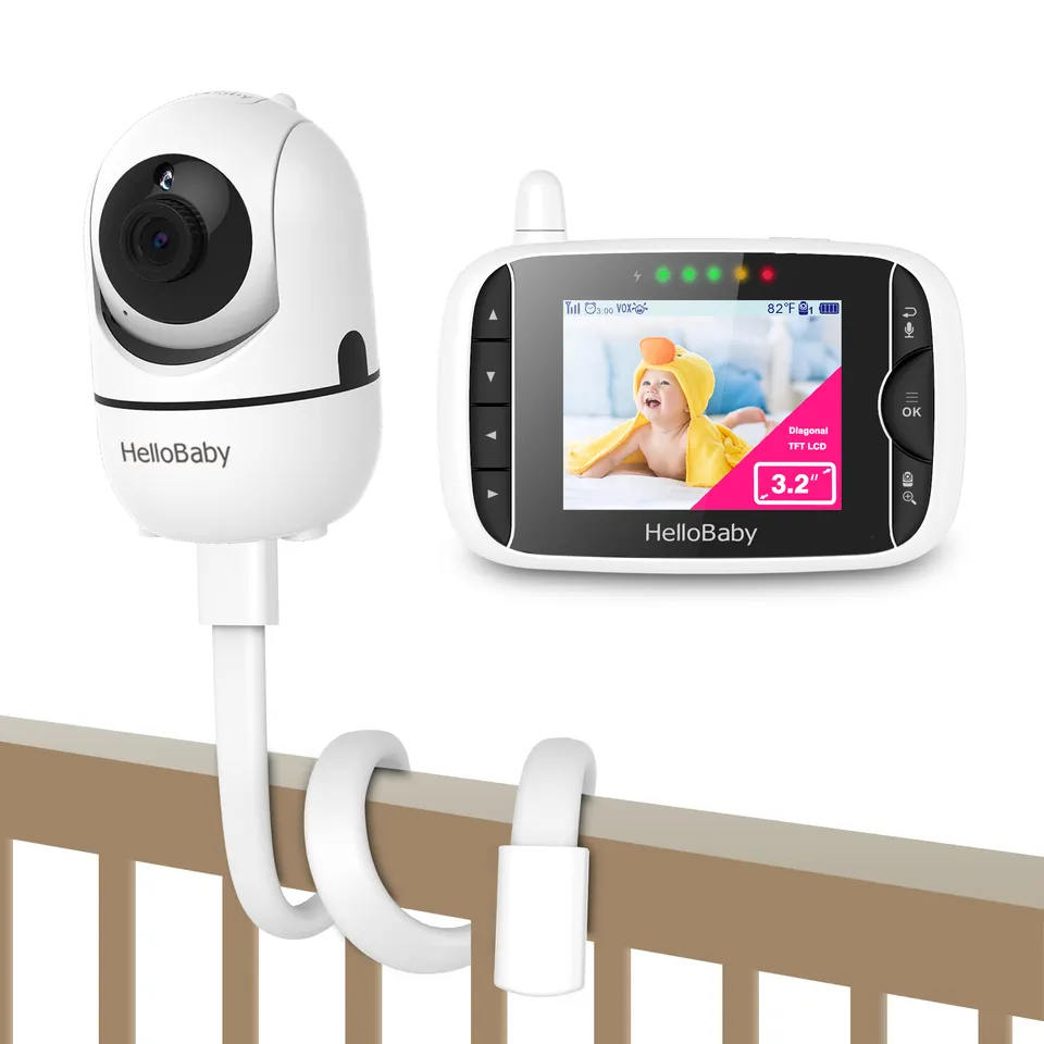 hellobaby-hb65-babyphone-vid-o-3-2-avec-pied-cam-ra image 1