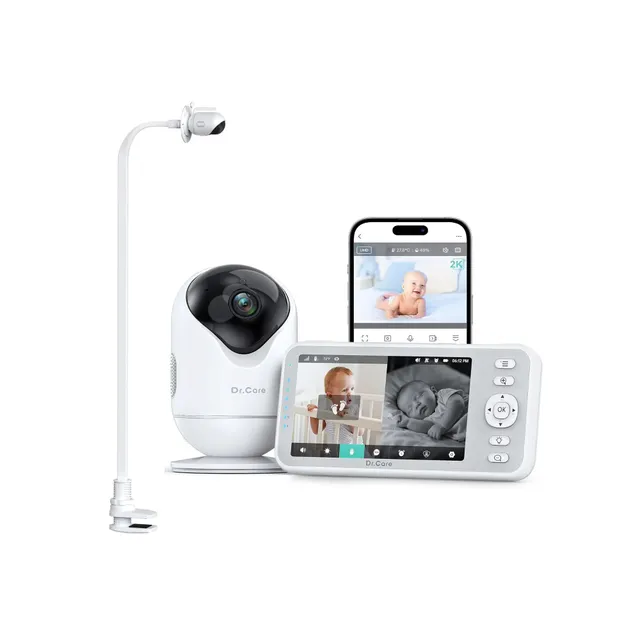 dr-care-vistaview-sbm004-babyphone-vid-o-5-2k-pince-lit image 1