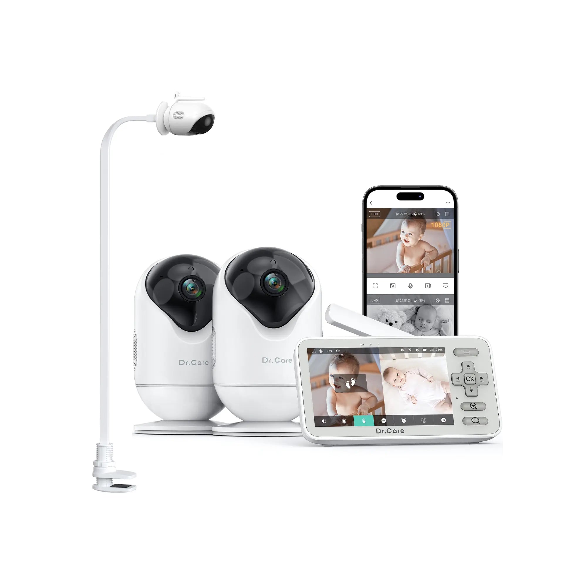 dr-care-vistaview-lite-sbm005-babyphone-double-cam-ra-clip-lit image 1